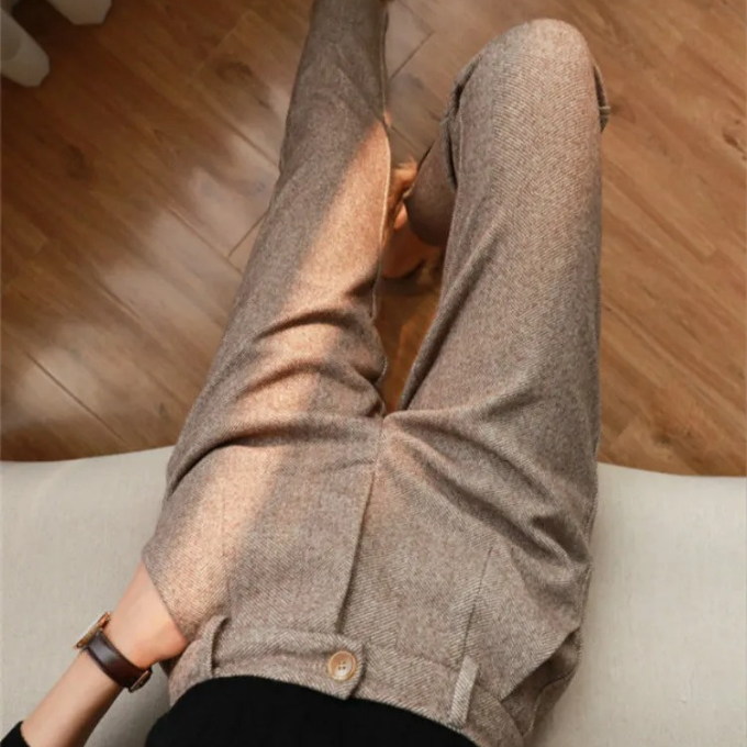 Harrow Herringbone Wool Trousers