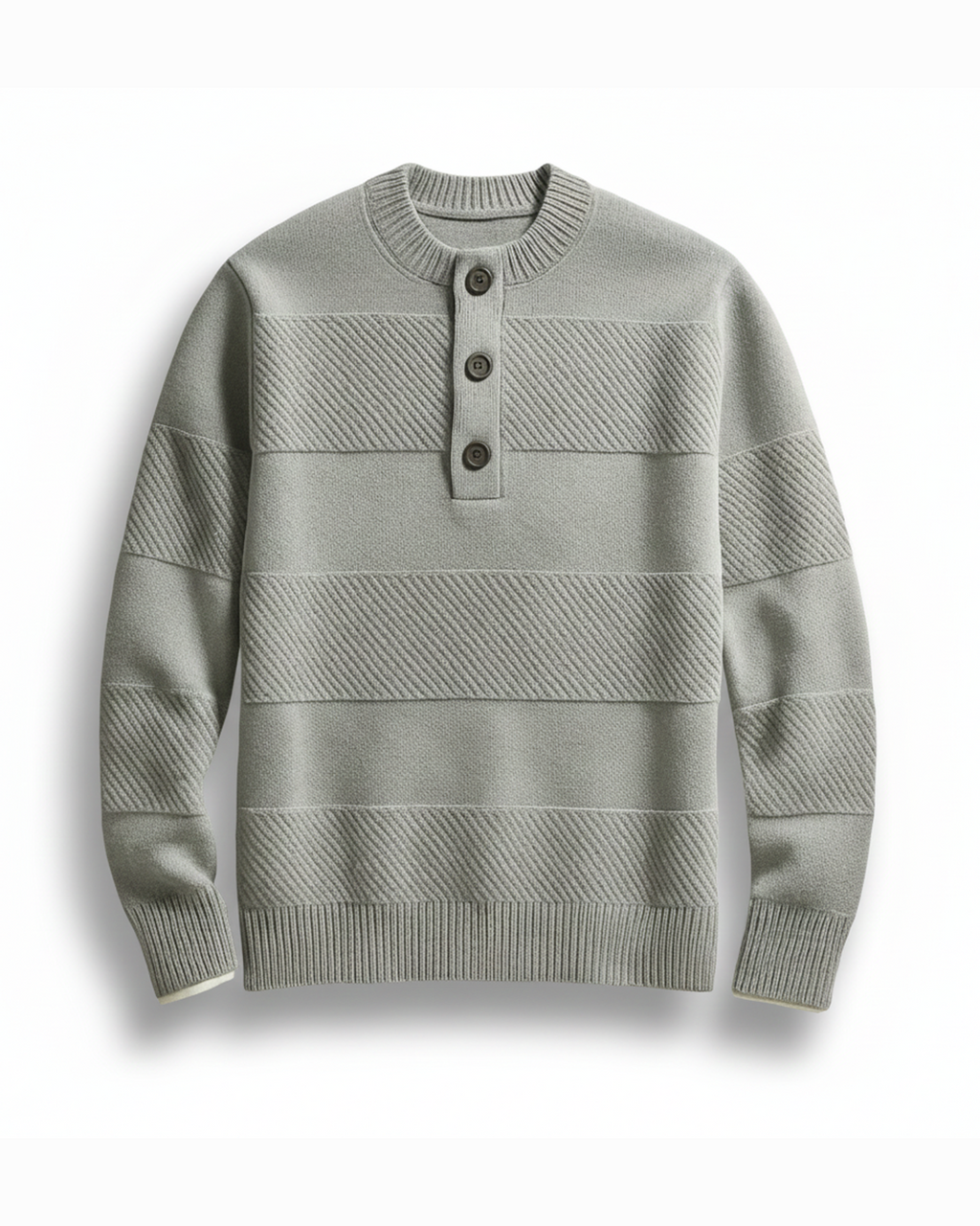 Henley wool sweater