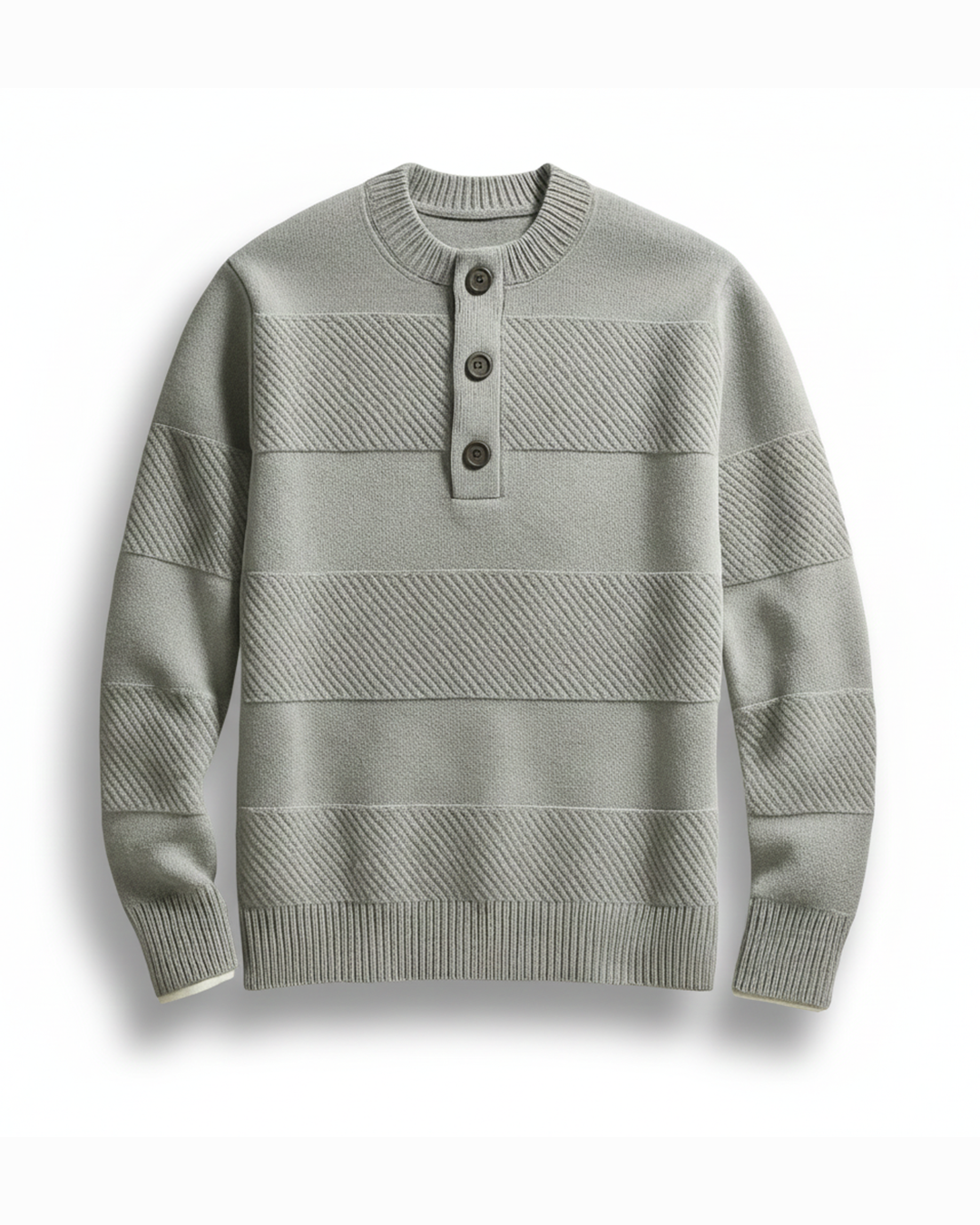 Henley wool sweater