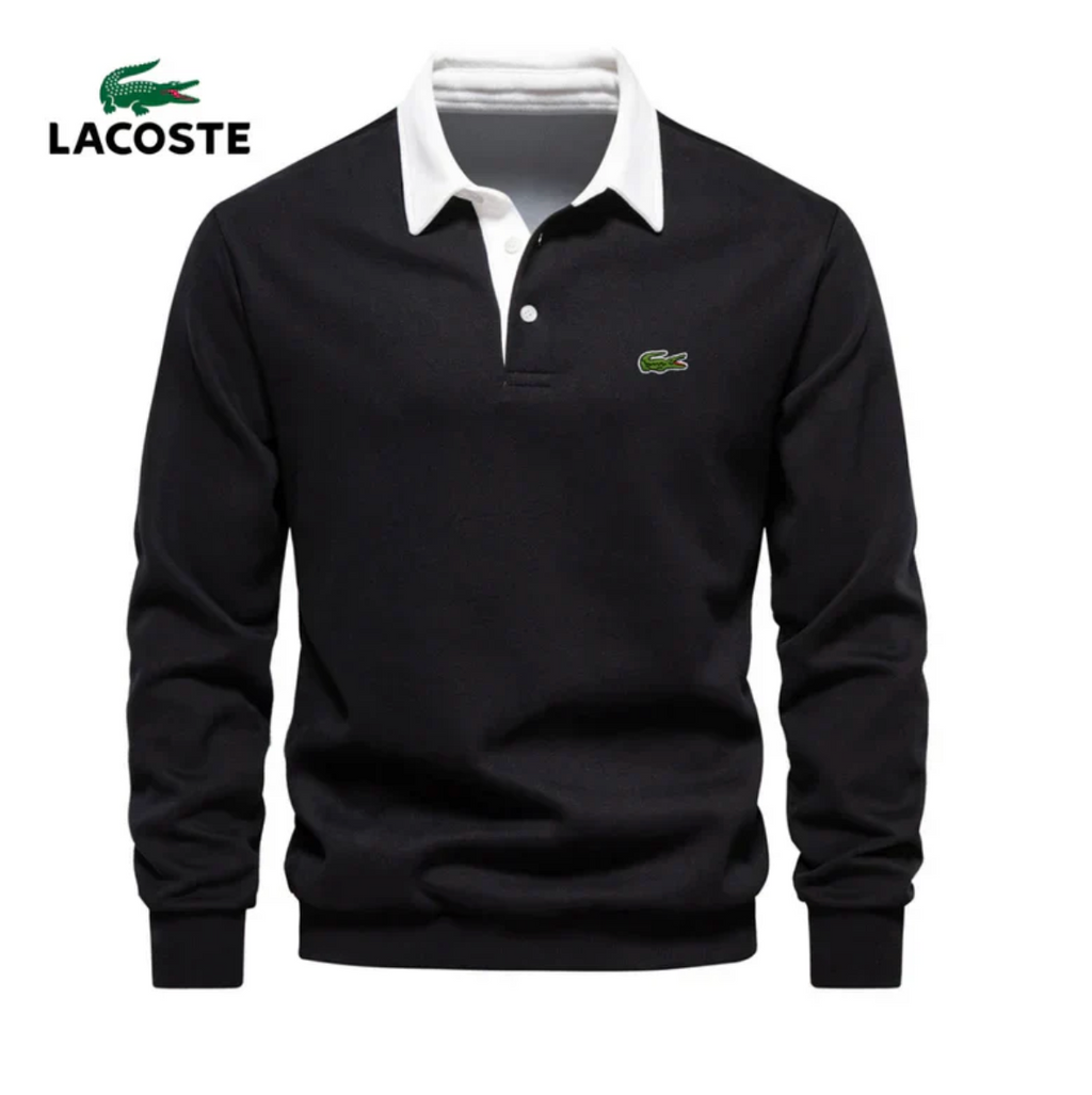 Stilfuld poloshirt – sort og blå